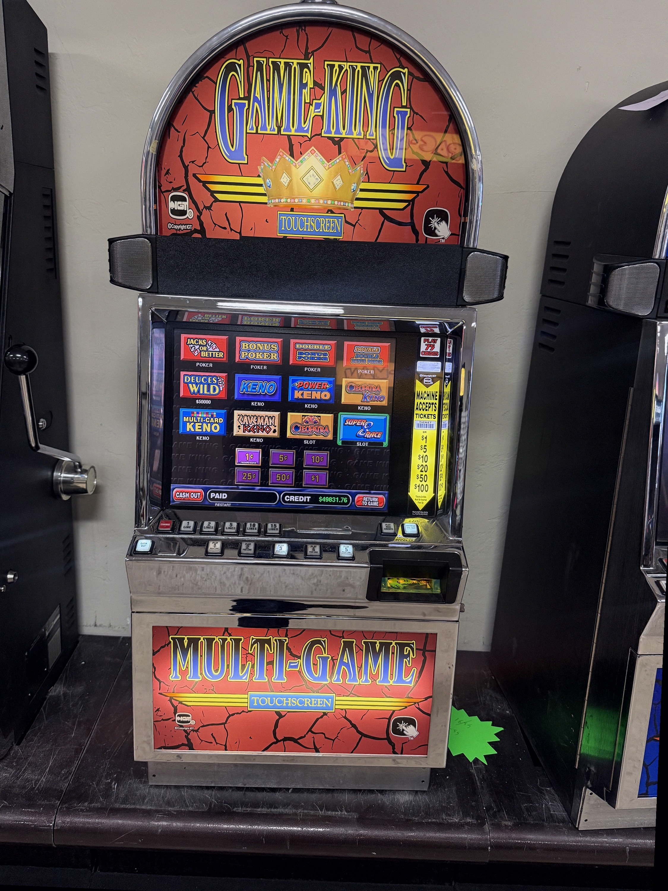 IGT Game King Multi-Game Cabinet